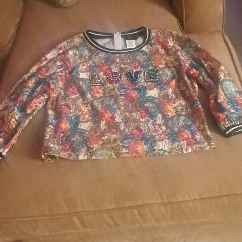 M2 Sequence And Shimmer Floral Design Zip Back To… - image 1